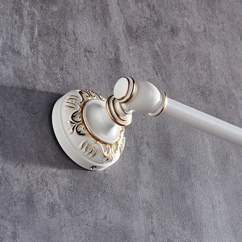 Fapully Bathroom Towel Holder Wall Mount Ivory White Long Rack Toilet Single Bar Accessories G128-03W | Обустройство дома