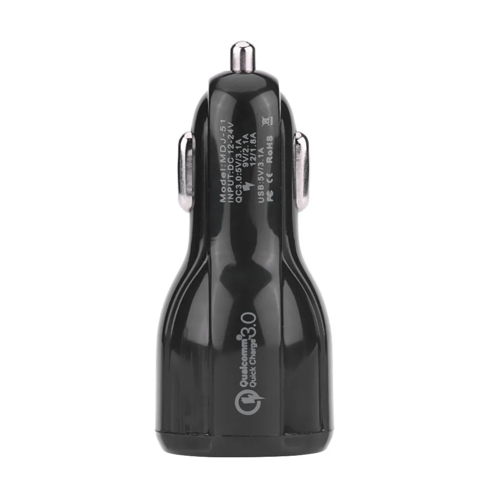 Быстрая зарядка 3 0/QC3.0 двойной USB порт Гнездо быстрое автомобильное зарядное