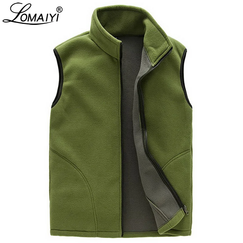 Жилет LOMAIYI мужской теплый темно-синий жилет куртка без рукавов Полярный флисовый