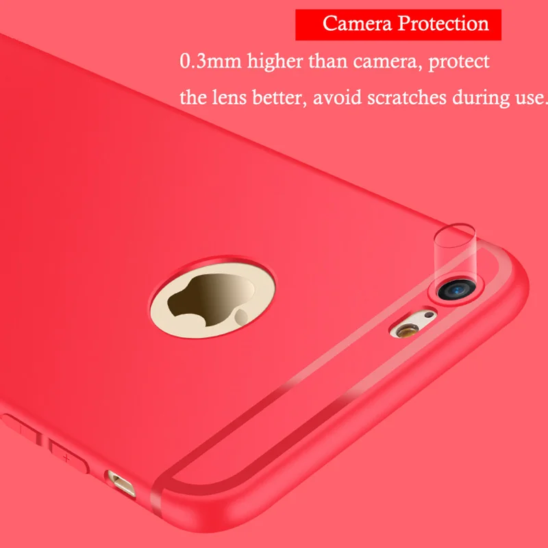 MAKAVO Cover For iPhone 6 Plus Case 360 Protection Soft Slim Matte Flexible Candy Color Fundas 6S Phone Cases |