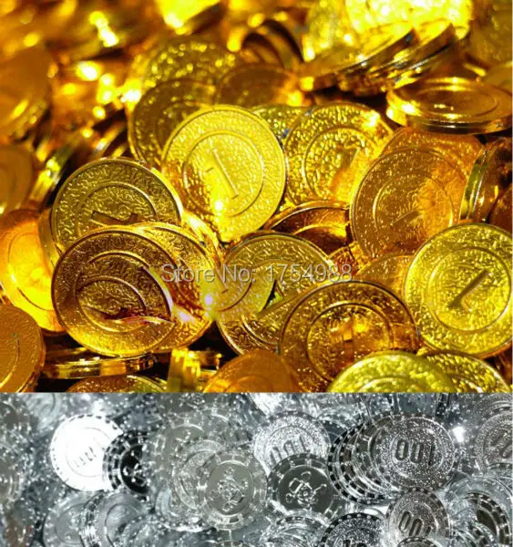 Детский подарок игра в комнату побега реквизит с чипом валюты Пираты золотые