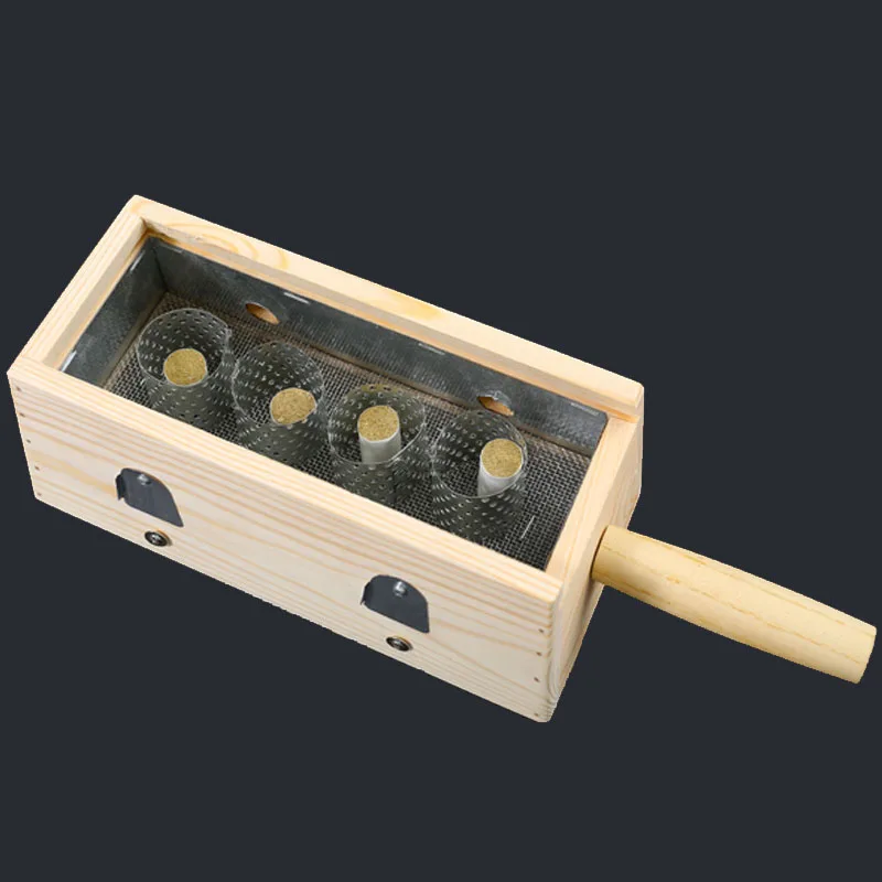 Article moxa Duan Yi special moxibustion box tool four-column wooden appa |
