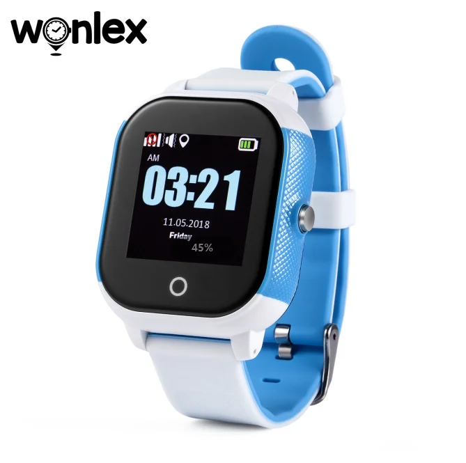 GW700S-White-Blue Wonlex GW700S водонепроницаемый IP67 Детские умные gps часы с gps/LBS/WiFi камерой SOS телефон вызова дети слежения часы для Android iSO - Цвет: GW700S-White-Blue