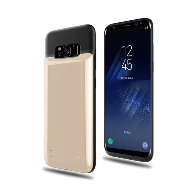 KQJYS ультра тонкий магнитный чехол для зарядного устройства 4000 мАч для samsung Galaxy S8 S8 Plus чехол для резервного питания - Цвет: Gold  For  S8