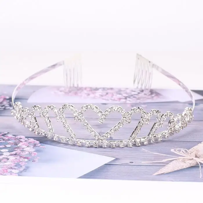 1 шт. короны для девочек Tiaras Выпускной День рождения свадебные диадемы Принцесса Корона TT@ 88