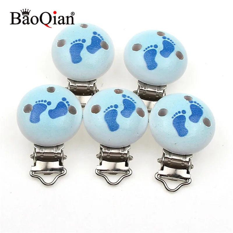 5 шт. деревянные металлические зажимы для соски круглые застежки детской одежды