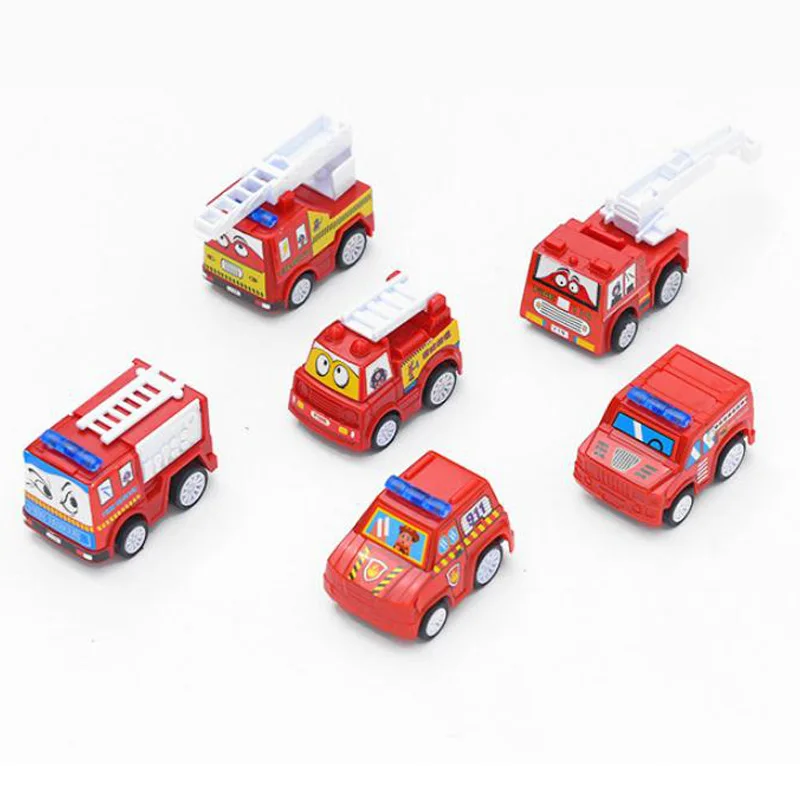 

6Pcs Attractive Pull Back Car Toys Fire Model Mini Cars Race Car Fun Funny Gadgets Novelty Interesting Toys For Children Birth