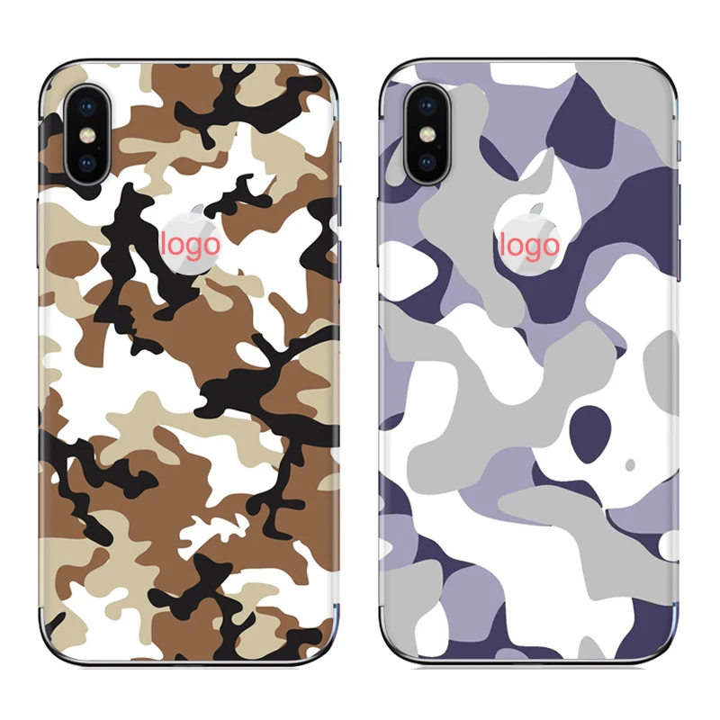 GOOYIYO-для iPhone X XS наклейка для телефона XS Max XR DIY Наклейка 3M виниловая камуфляжная Обложка для iPhone 6 6S 7 8 Plus наклейка