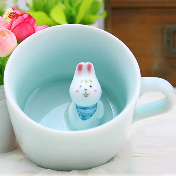 Оригинальные мини кружки Taza чаша для ванной с животными фарфоровые чашки кофе