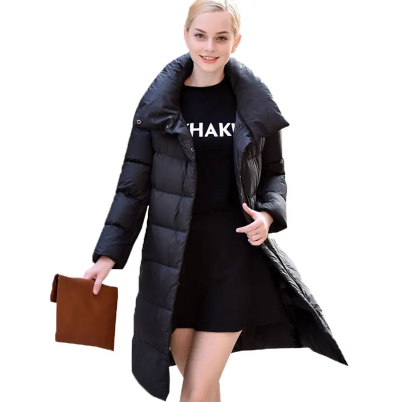 Вниз хлопок Большие размеры Для женщин зимнее пальто 2017 г. Модные теплые
