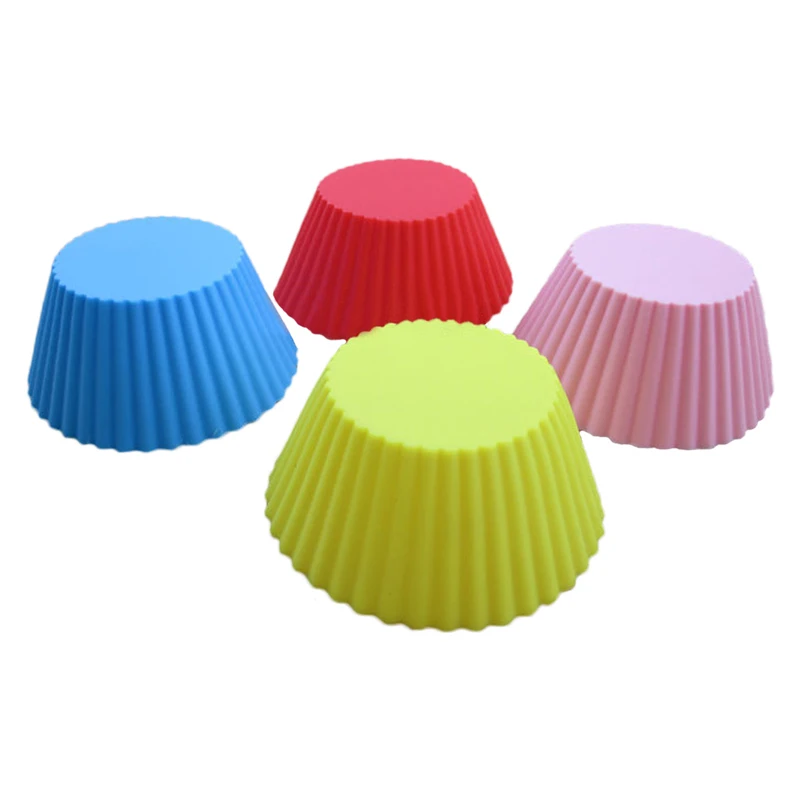 24 шт Мягкий силиконовый торт Маффин лайнер для шоколадного кекса форма