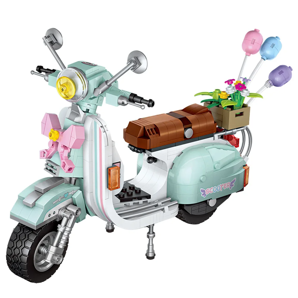 Creator город автомобиль vespa мини блоки мотоцикл собрать Строительные кирпичи