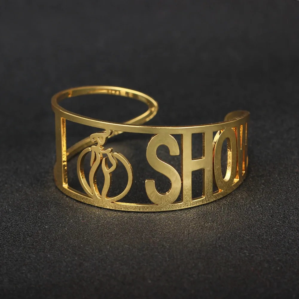 ISHOW Gold-color Cuff Bangles For Woman Man Copper Bracelet Adjustable Punk Bracelets &amp Fashion Jewelry Accessories | Украшения и