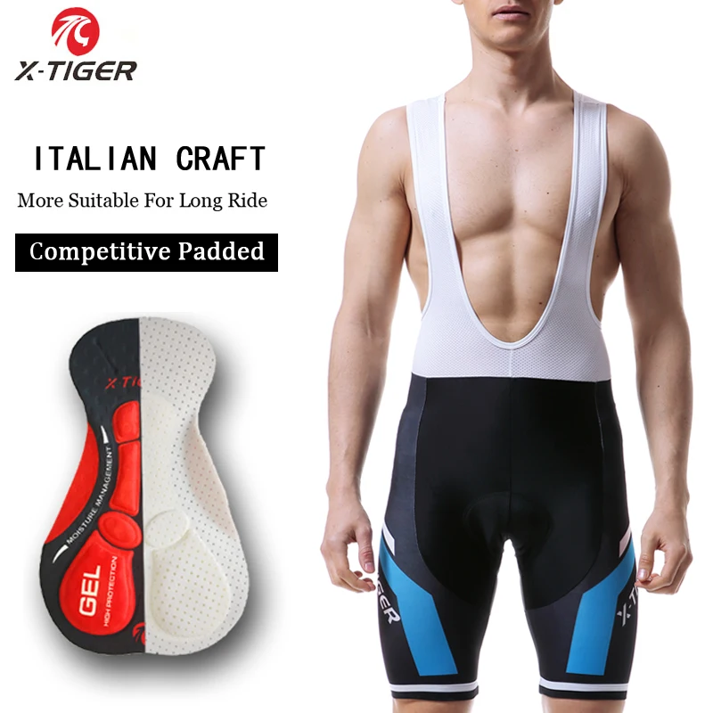 

X-Tiger Highest Quality Cycling Bib Shorts Mountian Bike Short Pants Racing Bicycle Tights With Summer Coolmax 5D Gel Pad