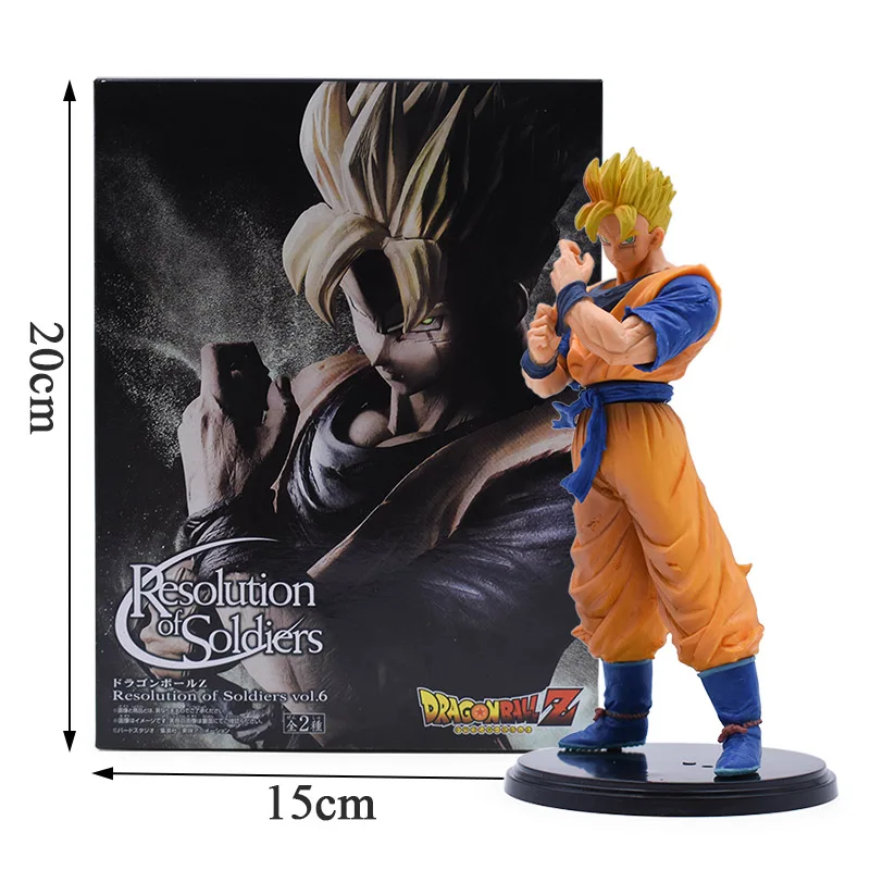 H With in BOX 11-23 см Dragon Ball Z Super Goku Son Gohan Broly Vegeta Cell Frieza Buu Broli trunks лопуха ПВХ Фигурки коллекционные игрушки - Цвет: H With in BOX