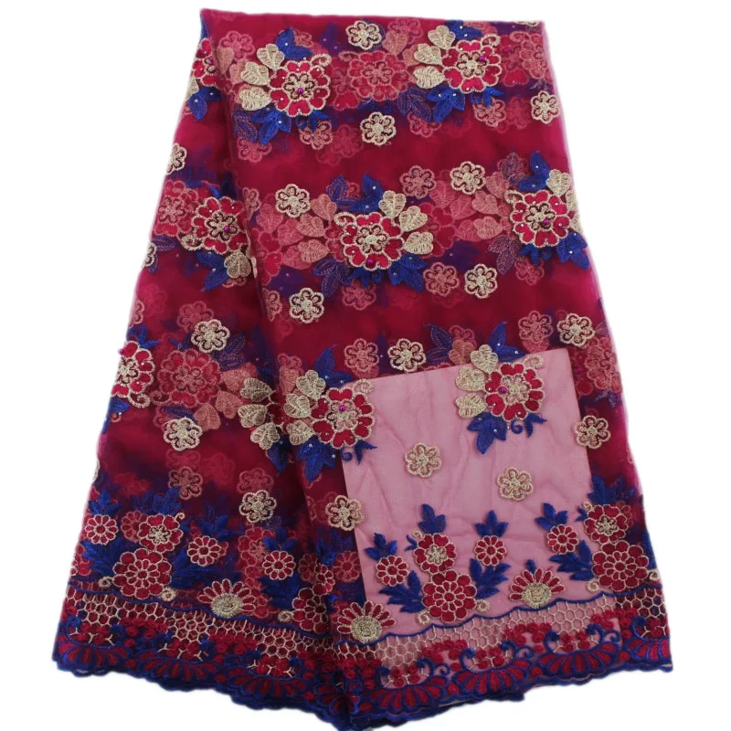 Beautiful small flowers pattern with stones and beads Net Lace SC23 Free shipping cheap price French Tulle Fabric | Дом и сад