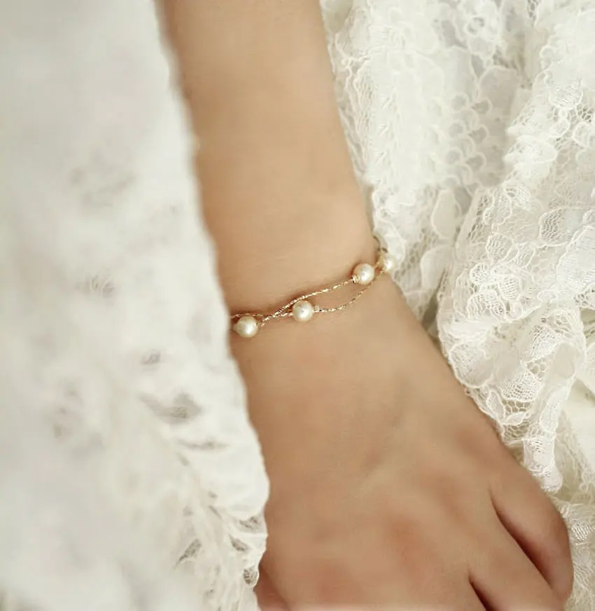 1 шт. элегантные ювелирные изделия браслет из розового золота имитация