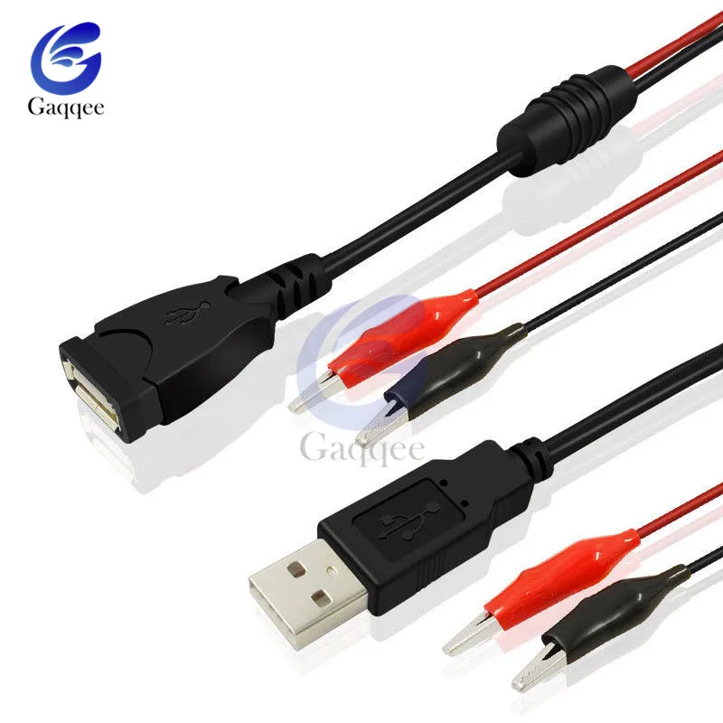 USB зажим-крокодил провод Мужской Женский к USB тестер детектор DC измеритель напряжения мощность амперметра измеритель мощности монитор и т. д