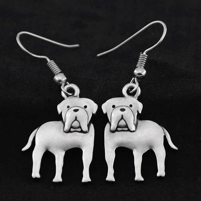 Прямая поставка английская собака мастифф Серьги Brincos Bijoux Femme длинные большие серьги для женщин серьги, ювелирные изделия