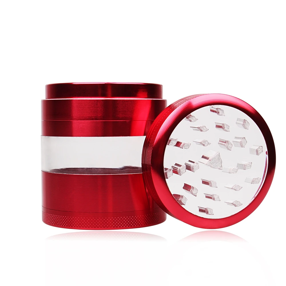 Большой 4 слойный Алюминиевый металлический трав для специй дробилка опылитель