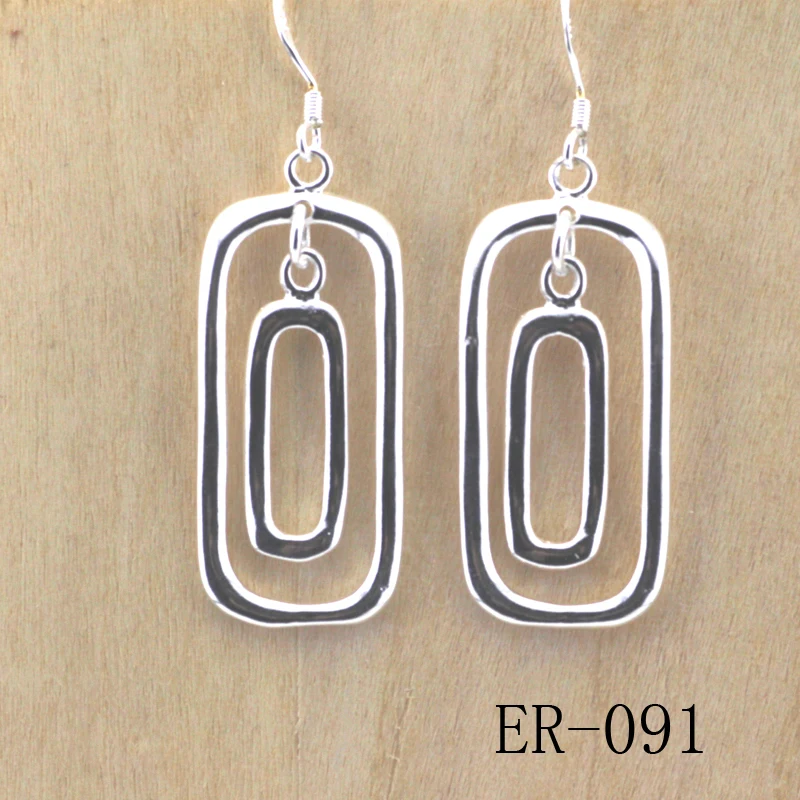 2017 vintage jewelry exquisite 925 sterling silver eardrop modern beautiful for female charm pendants ER-091 | Украшения и