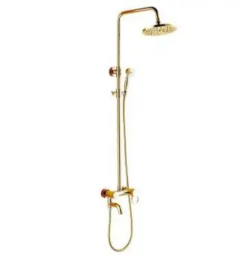 Античный Набор смесителей для Дождевого душа позолоченный смеситель ванны и