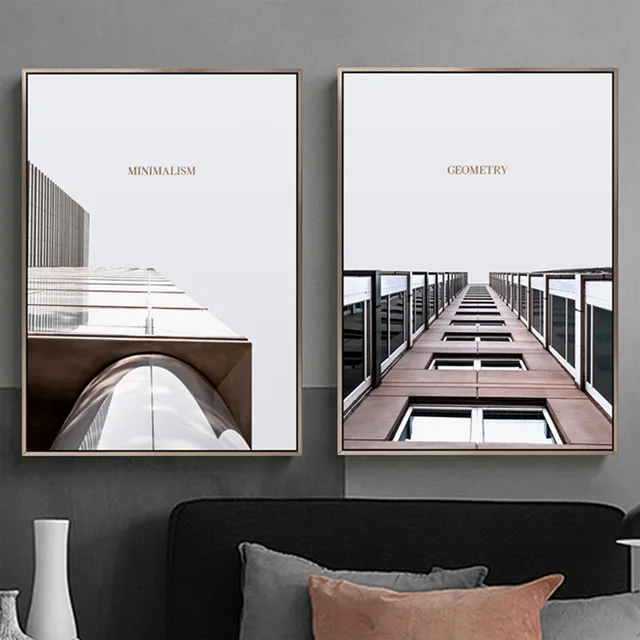 Современный домашний декор холст картина без рамки архитектурная фотография