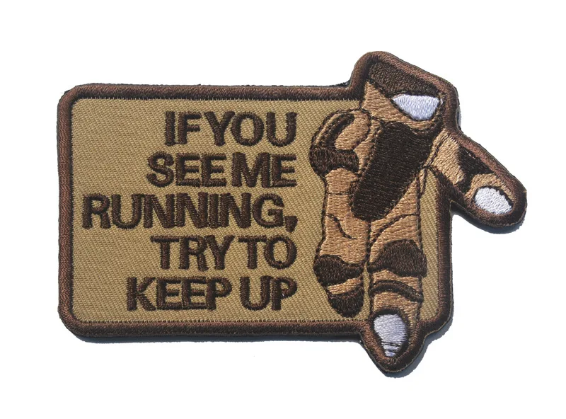 EOD IF YOU SEE ME RUNNING US ARMY Военная вышитая тактическая Боевая нашивка крючок и петля вышитый значок декоративные нашивки