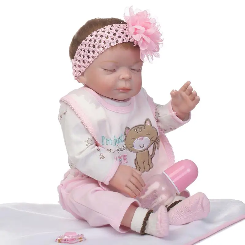 Nicery 22 дюйма 55 см Bebe Reborn Baby Doll Жесткий Силиконовый мальчик девочка игрушка подарок