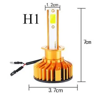 Aceersun 2 шт. F2 автомобиля H4 светодиодный фар H1 светодиодный H7 H11 9005 9006 HB3/4 72W фары для 8000LM моноблочные светодиодные чипы Turbo Вентилятор 6500K 12V передние фары лампы - Цвет: H1