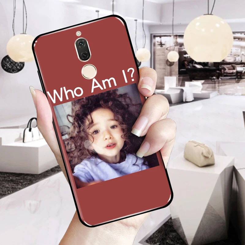 Cute Girl Phone Case For Huawei Maimang 6 Matte Soft Silicone TPU Red Cool Back Cover Lovely Pink Parttern |