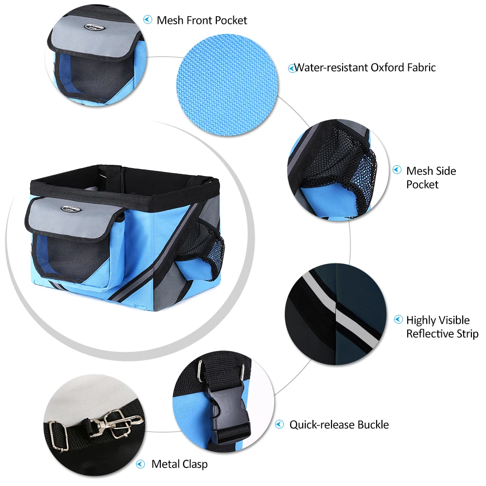 600D оксфордская тканевая велосипедная корзина велосипедный руль передняя сумка