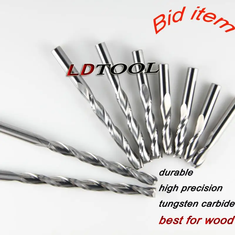 Спиральные Фрезы с ЧПУ твердосплавные фрезы для режущих Фрез-2LX3.17 10 шт. 3 175X17 мм |