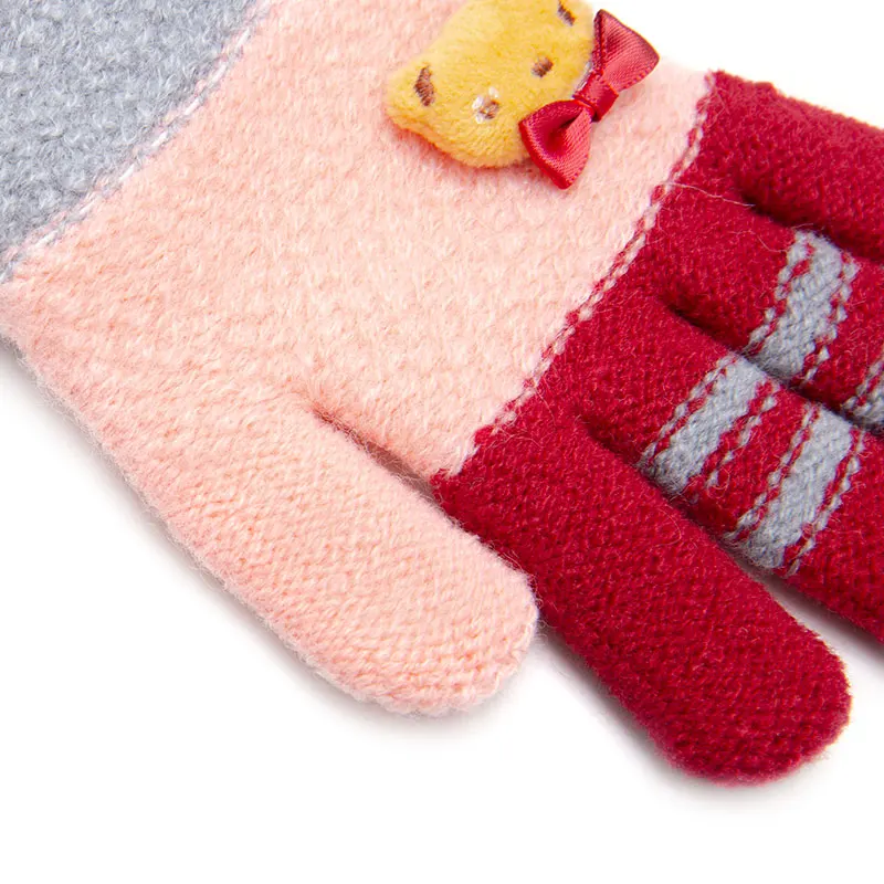 REAKIDS/Новинка; милые детские перчатки; вязаная зимняя рукавица для девочек и мальчиков; теплые перчатки с героями мультфильмов; милые детские перчатки для детей; варежки
