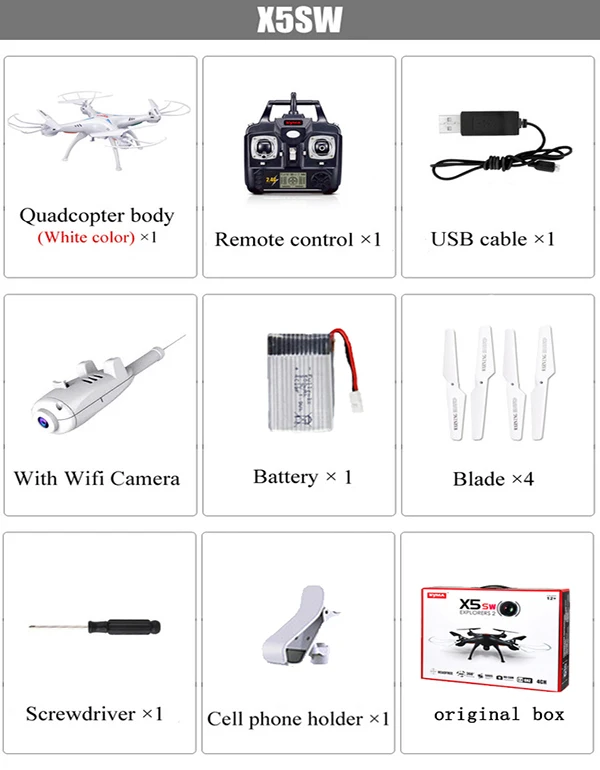 X5SW white 1bat SYMA X5SW WI-FI RC квадролет с дистанционным управлением с видом от первого лица Квадрокоптер с дистанционным управлением и Камера Безголовый 2,4G 6-осевой в режиме реального времени, дистанционное Управление вертолет Квадрокоптер игрушка - Цвет: X5SW white 1bat