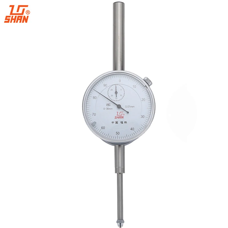 SHAN Dial Indicator  0-30mm/0.01 Large Measuring Range Dial Indicator Dial Gauge Micrometer Measuring Tools