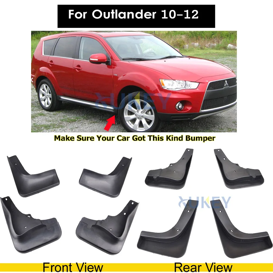 Автомобильные Брызговики XUKEY для Mitsubishi Lancer ASX Outlander Sport Eclipse Cross Брызговики - Цвет: Outlander 10-12