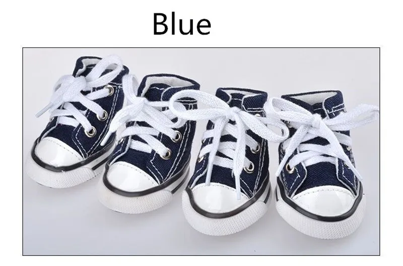 

F21 Dog Pet Shoes Pet plimsolls dog sneakers Pet dog canvas shoes 4pcs/set
