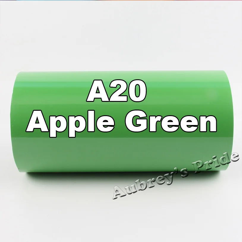 Apple Green A20 1 метр 1" x 40" 30 см x 100 см ПВХ теплопередача виниловая футболка ручной термель Утюг на HTV печатная термопресс машина - Цвет: Apple Green A20