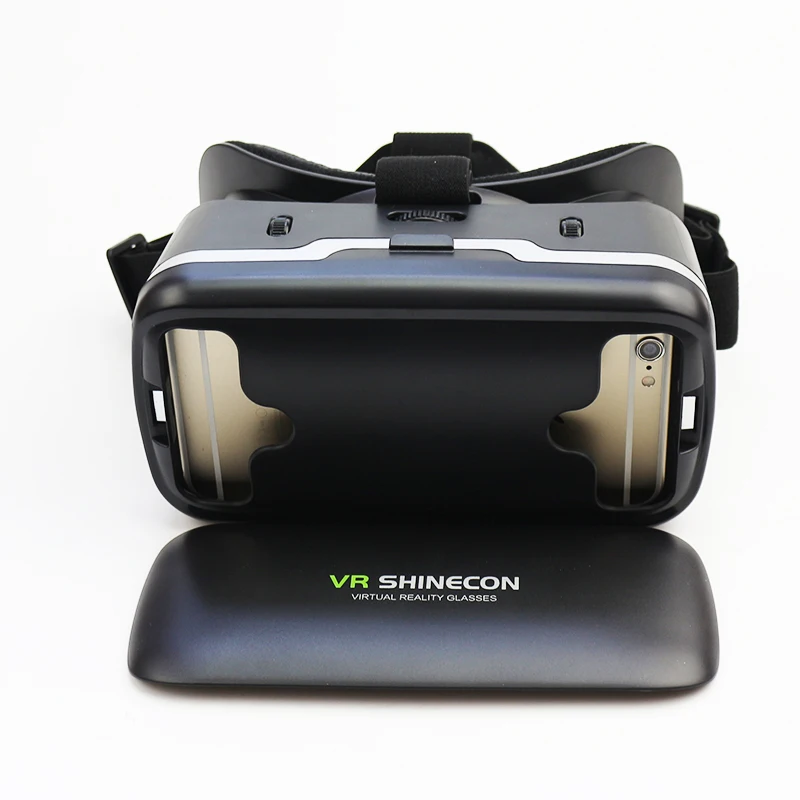 Новинка! VR Shinecon 6,0 кожа большие линзы виртуальная реальность Google Cardboard шлем 3D очки мобильная гарнитура для Iphone 4,7-6 'телефон