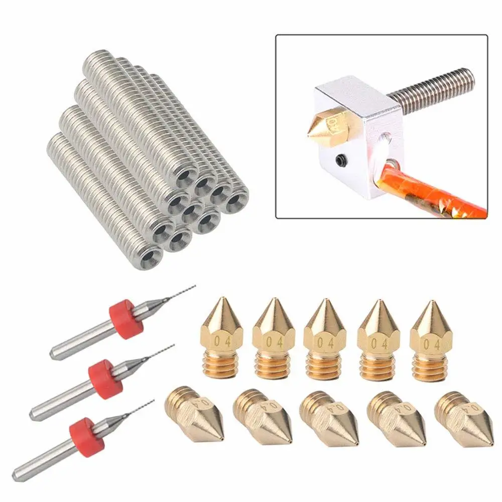 3d 6 шт. Pc4-m6 фитингов + Pc4-m10 10 печатающих головок наконечников для горла 3 чистящих