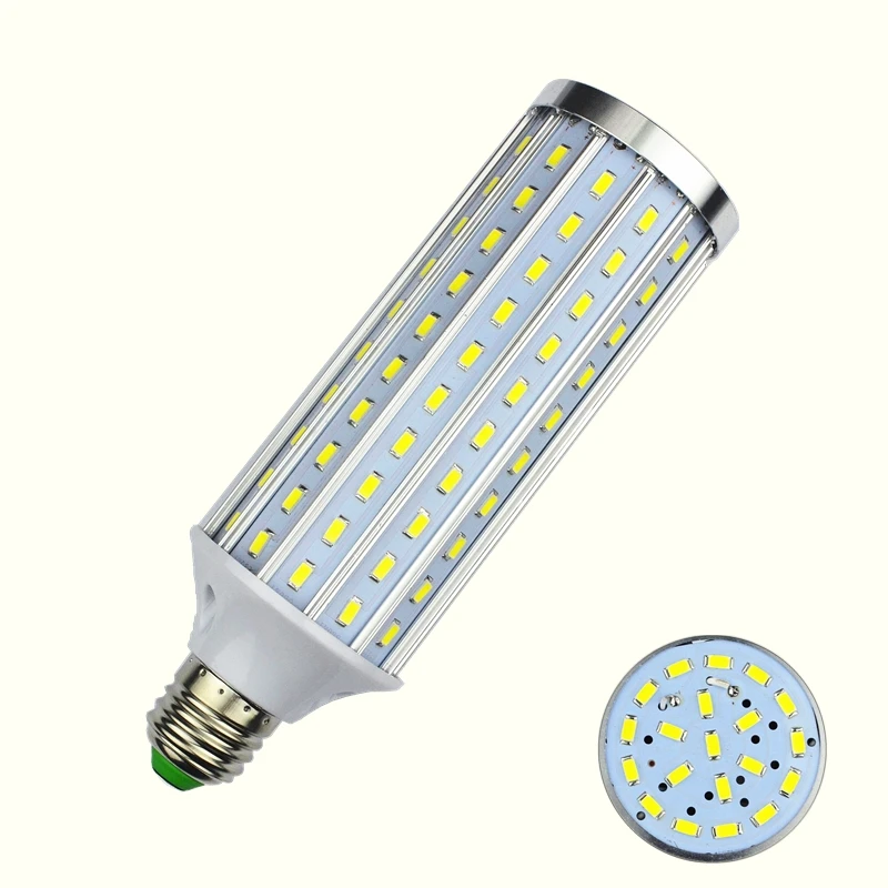 1 шт. высокомощный Алюминиевый PCB охлаждающий 5730 SMD СВЕТОДИОДНЫЙ кукурузный светильник 85 V-265 V E27 18W 25W 30W 40W 50W 80W без мерцания Светодиодный точечный светильник