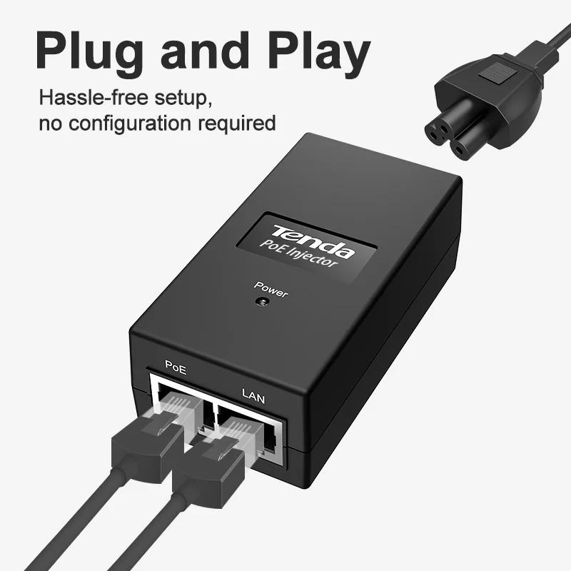 Tenda PoE15F 10M/100Mbp Пассивный POE Power Over Ethernet стандартный разветвитель инжектора