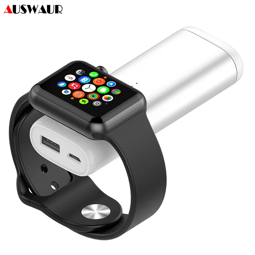 5200 мАч портативное беспроводное зарядное устройство для Apple Watch 3 2 1 Внешнее