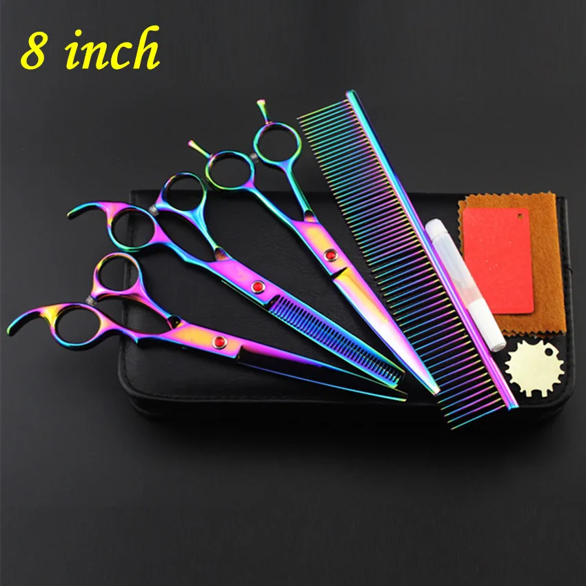 Профессиональные ножницы для стрижки домашних питомцев 8 дюймов 4 комплекта и