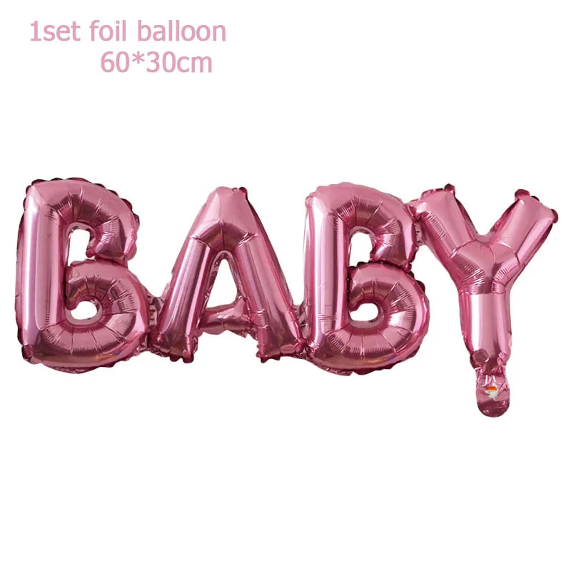 Baby pink 1 Набор детских воздушных шаров на день рождения, фольгированные аксессуары для воздушного шара для мальчиков и девочек, вечерние украшения - Цвет: Baby pink