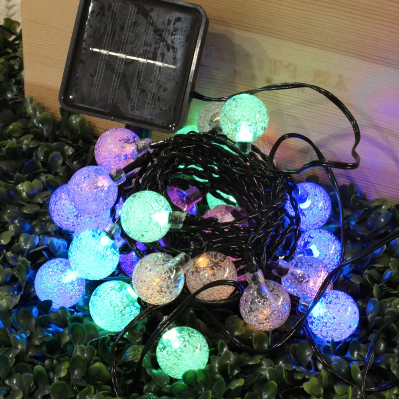 Солнечная лампа 7 м 30 СВЕТОДИОДНАЯ Свадебная гирлянда Сказочный свет LED глобус