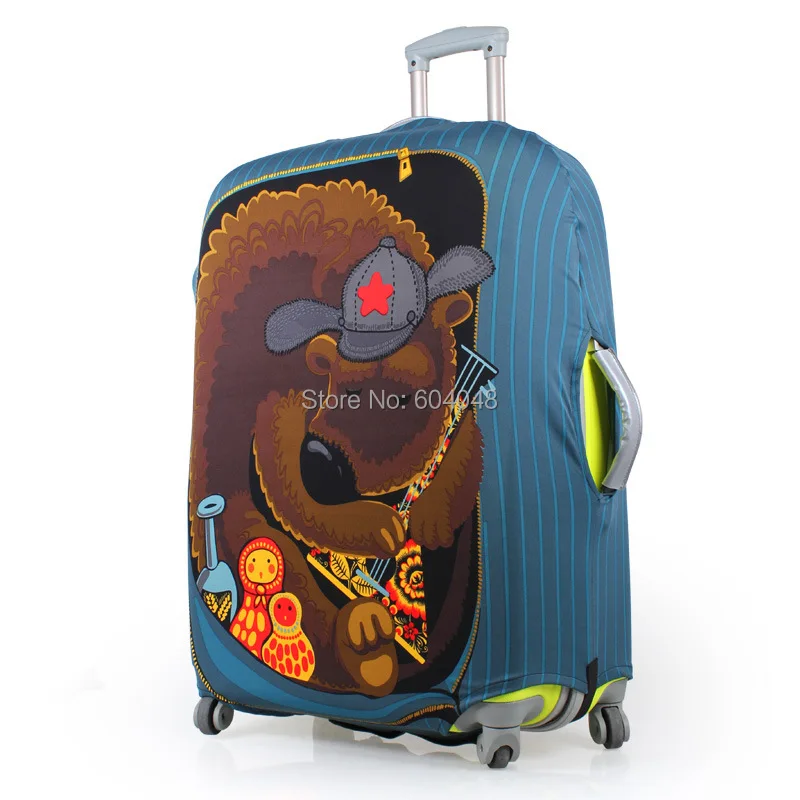Эластичный полиэстеровый Чехол для багажа с принтом путешествий 20-32 дюймов