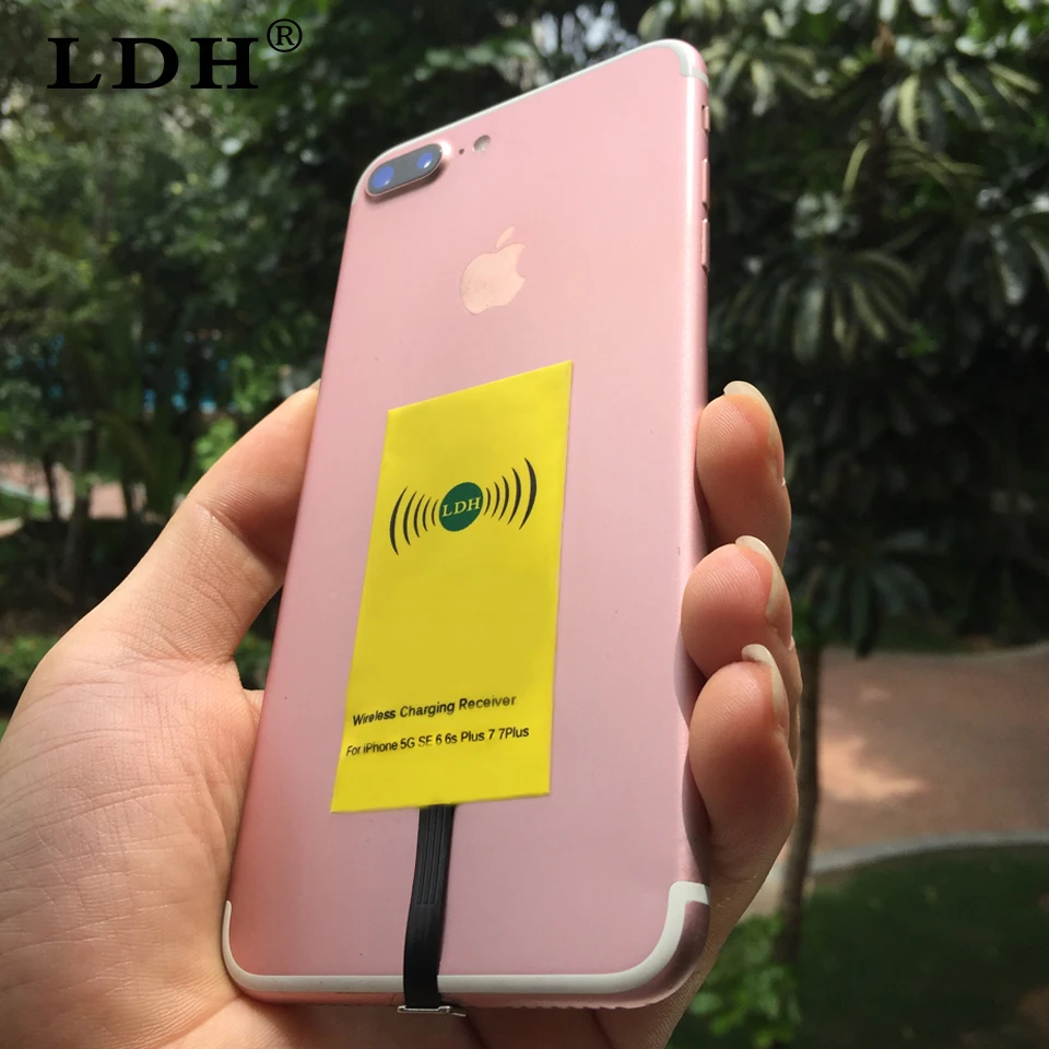 LDH Qi Беспроводное зарядное устройство приемник для iPhone 7 6 6s 5Plus Беспроводная зарядка Micro Type C адаптер для Samsung Xiaomi Android телефон