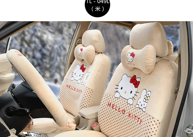 Женский модный универсальный чехол для сиденья с милым рисунком hello kitty для Volkswagen Sagitar POLO Yimai Bora Golf 7 и т. д